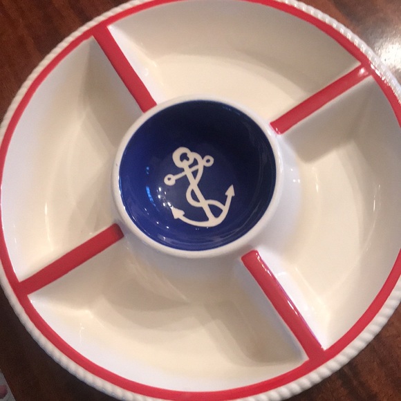 Chip/Dip Serving Bowl- Nautical Design by dei Dennis East - Picture 4 of 9